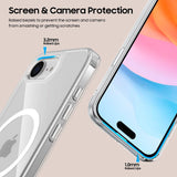 iPhone 16e Tech-Protect Flexair Hybrid Skal - MagSafe Kompatibel - Genomskinlig