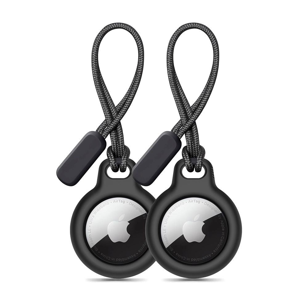 Tech-Protect Apple Airtag Rough Chain Hållare med String - 2 st. - Svart
