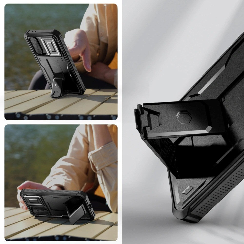 Samsung Galaxy A36 (5G) Tech-Protect Kevlar Pro Hårdplast Skal med Skärmskydd & Kickstand - Svart