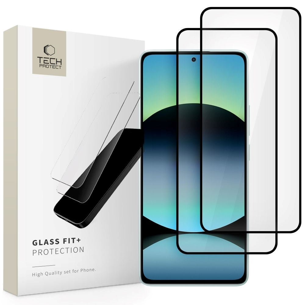 Xiaomi Redmi Note 14 (4G) / (5G) Tech-Protect Glass Fit+ Skärmskydd - 2 Stk. - Genomskinlig