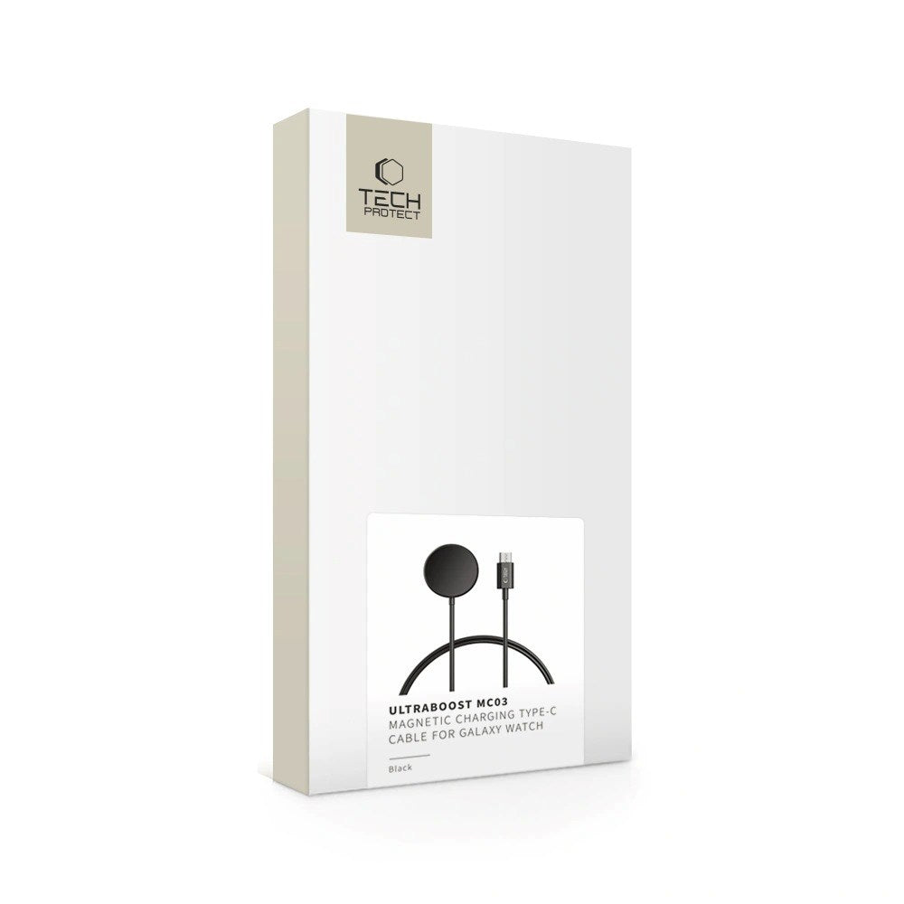 Tech-Protect MC03 Samsung Galaxy Watch USB-C Trådlös Laddare 2.5W - 1m - Svart