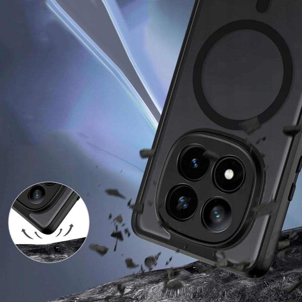 Xiaomi Redmi Note 14 Pro (5G) Tech-Protect MagMat Plast Skal - MagSafe Kompatibel - Transparent / Svart