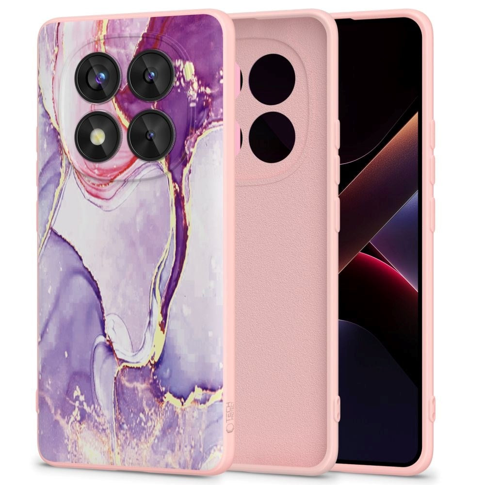 Xiaomi Redmi Note 14 Pro (5G) Tech-Protect Icon Skal - Rosa Marmor