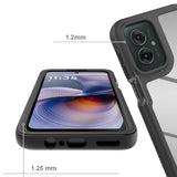 Motorola Moto G55 Tech-Protect Defense Skal m. Hybrid Glas - Genomskinlig / Svart