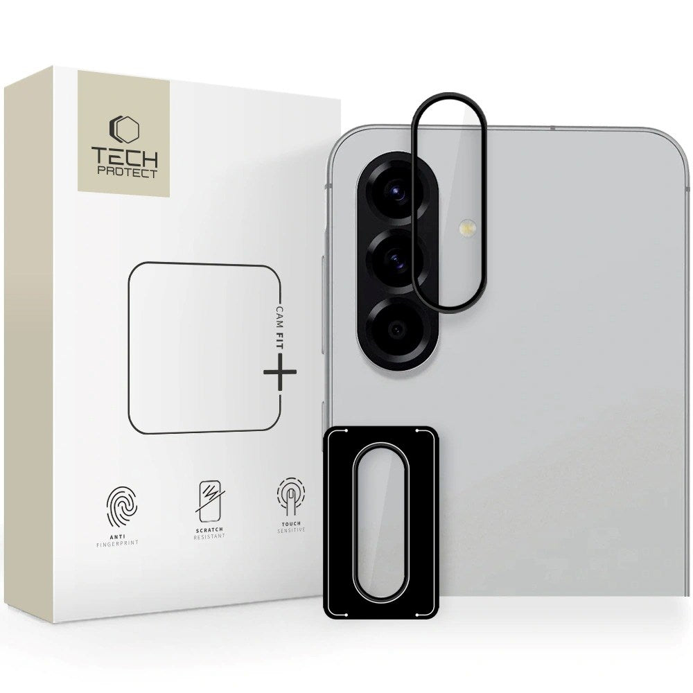 Samsung Galaxy A36 (5G) / A56 (5G) Tech-Protect Camring Fit+ Kameralinsskydd - Genomskinlig / Svart Kant
