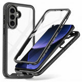 Samsung Galaxy A27 / A37 / A36 / A56 Tech-Protect Defense Skal med Skärmskydd -  Genomskinlig / Svart