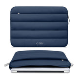 Tech-Protect Fluffy MacBook / Laptop 15-16" (27 x 38 cm) Sleeve med Extra Blixtlåsficka - Mörkblå