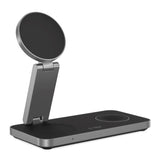 Tech-Protect 3-i-1 Magnetisk Trådlös Laddare - MagSafe Kompatibel - 15W - Svart