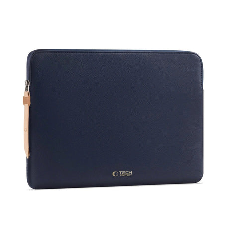 Tech-Protect MacBook / Laptop 15-16" Konstläder Sleeve med Fodrad Insida - Navy Blue