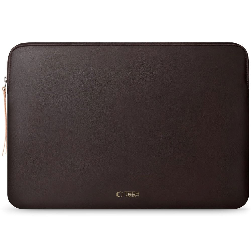 Tech-Protect MacBook / Laptop 15-16" Konstläder Sleeve med Fodrad Insida - Chocolate