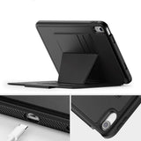 iPad 11" (2025) / iPad 10.9" (2024 / 2022) Tech-Protect Flip Fodral m. Kortficka & Penn Hållare - Svart