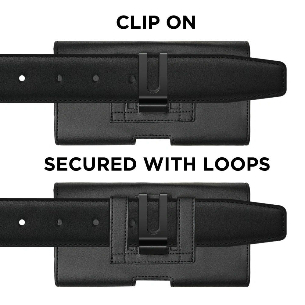 Tech-Protect Universal Konstläder Mobil Etui - Mått (17.5 x 9 x 2.8 cm) - Svart