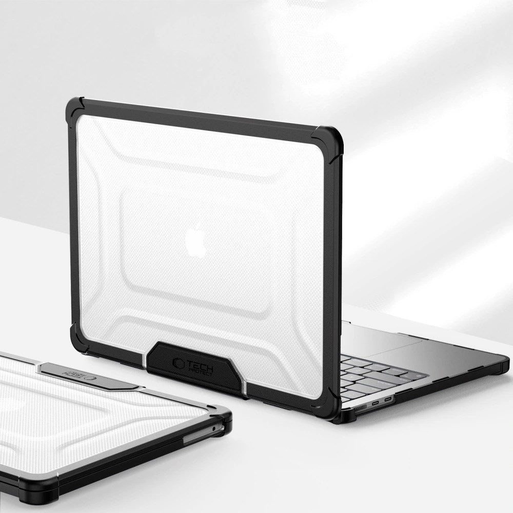 MacBook Air 13" M2 / M3 / M4 (2022 - 2025) Tech-Protect SmartShell Pro Skal - Svart / Genomskinlig