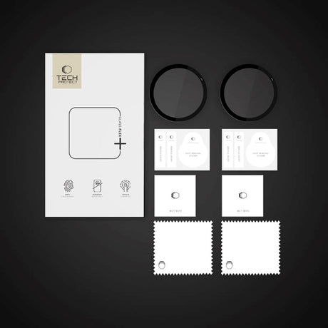 Garmin Vivoactive 6 Tech-Protect Glass Flex+ Skärmskydd - 2 st - Genomskinlig / Svart