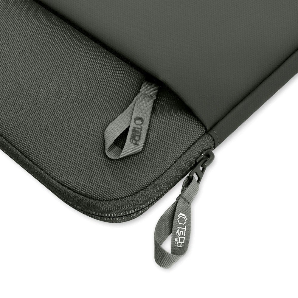 Tech-Protect MacBook / Laptop 15-16" Sleeve med Fodrad Insida & Ficka - Mörkgrön