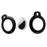 Apple AirTag 1. & 2. Gen. Tech-Protect Rough Plast Skal m. Karabinhake - 4 st - Svart
