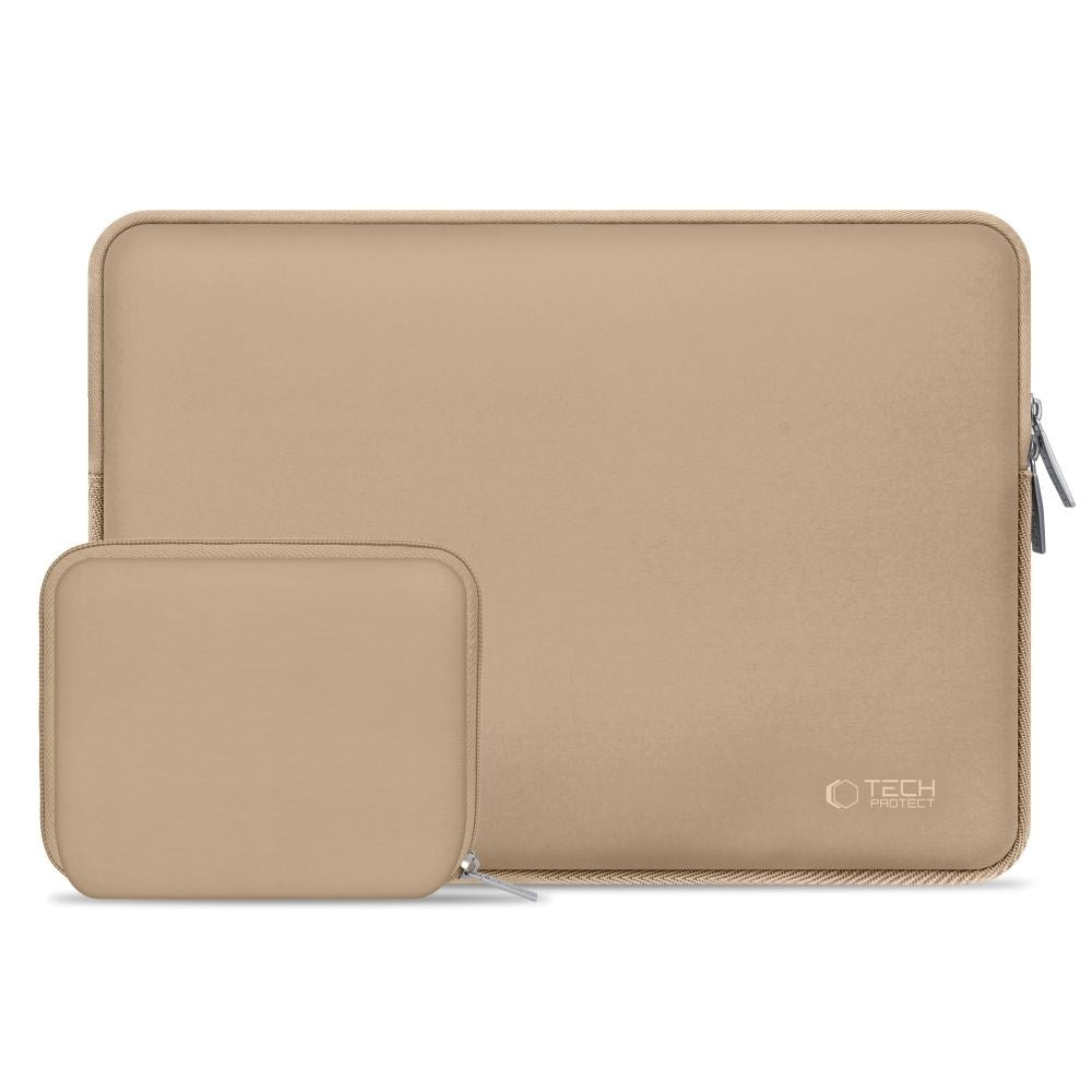 Tech-Protect Neoslim MacBook/Laptop 15-16" Sleeve m. Liten Väska - Beige