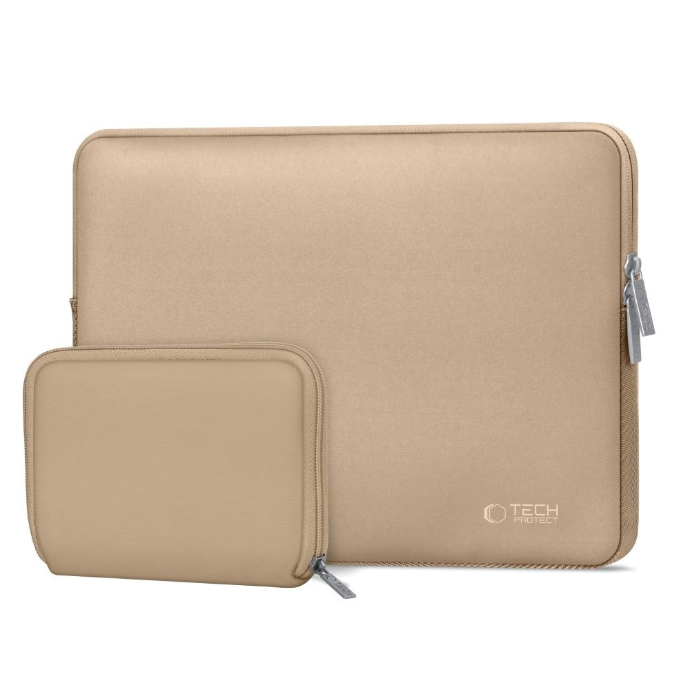 Tech-Protect Neoslim MacBook/Laptop 15-16" Sleeve m. Liten Väska - Beige