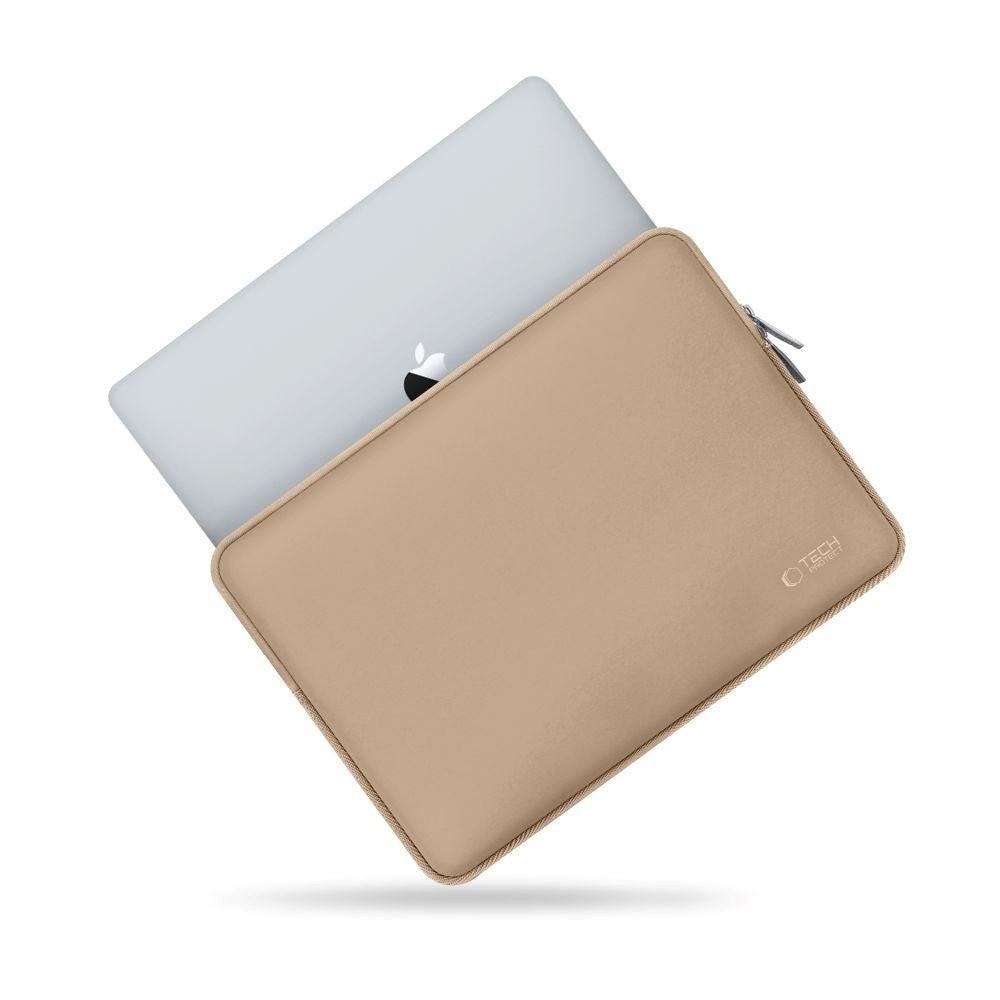 Tech-Protect Neoslim MacBook/Laptop 15-16" Sleeve m. Liten Väska - Beige