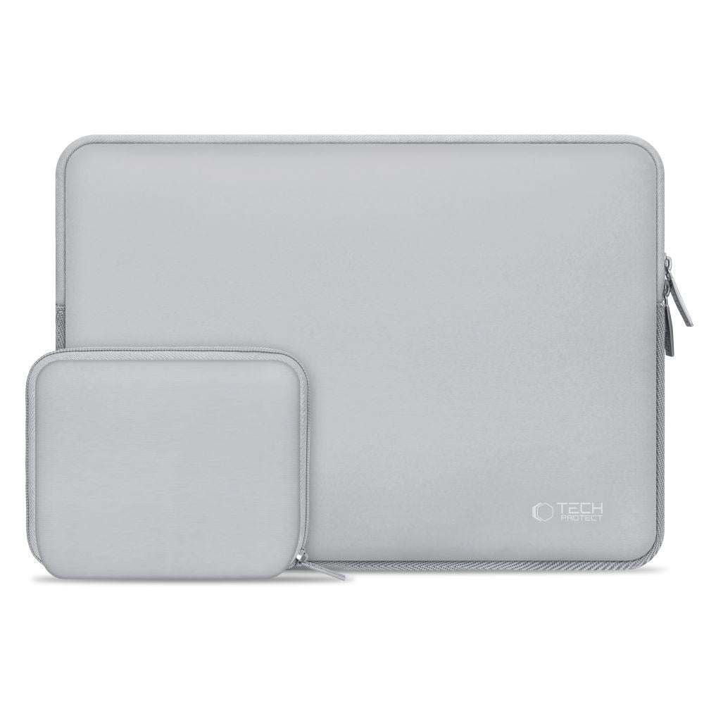 Tech-Protect Neoslim MacBook/Laptop 15-16" Sleeve m. Liten Väska - Grå