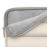 Tech-Protect Puffy MacBook / Laptop 13-14" Sleeve m. Liten Väska - Beige