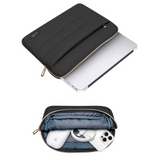 Tech-Protect Puffy MacBook / Laptop 13-14" Sleeve m. Liten Väska - Svart