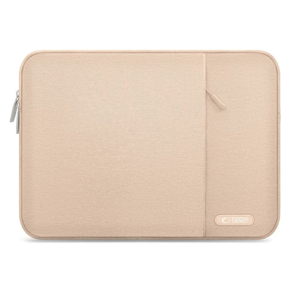 Tech-Protect Sleevy MacBook/Laptop 13-14" Sleeve m. Ficka - Beige