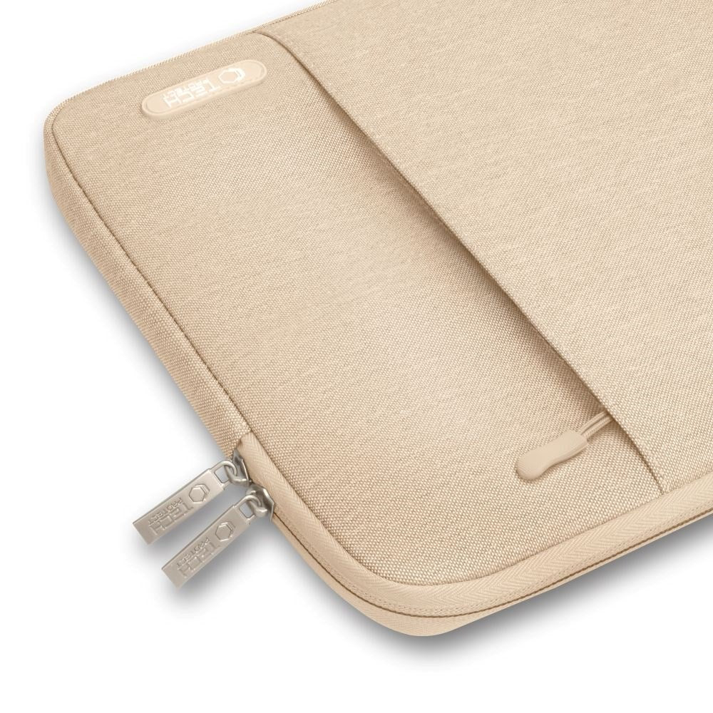 Tech-Protect Sleevy MacBook/Laptop 13-14" Sleeve m. Ficka - Beige