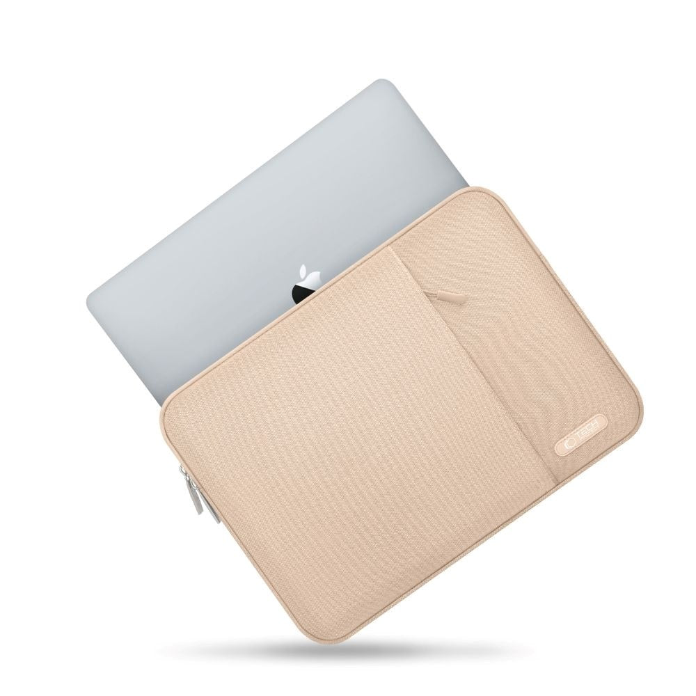 Tech-Protect Sleevy MacBook/Laptop 13-14" Sleeve m. Ficka - Beige