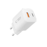 Tech-Protect 33W Väggladdare m. 1x USB-A & 1x USB-C - Vit