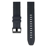 Universal Garmin 26 mm QuickFit-rem Tech-Protect Könst Läderbelagd Silikonrem - Svart