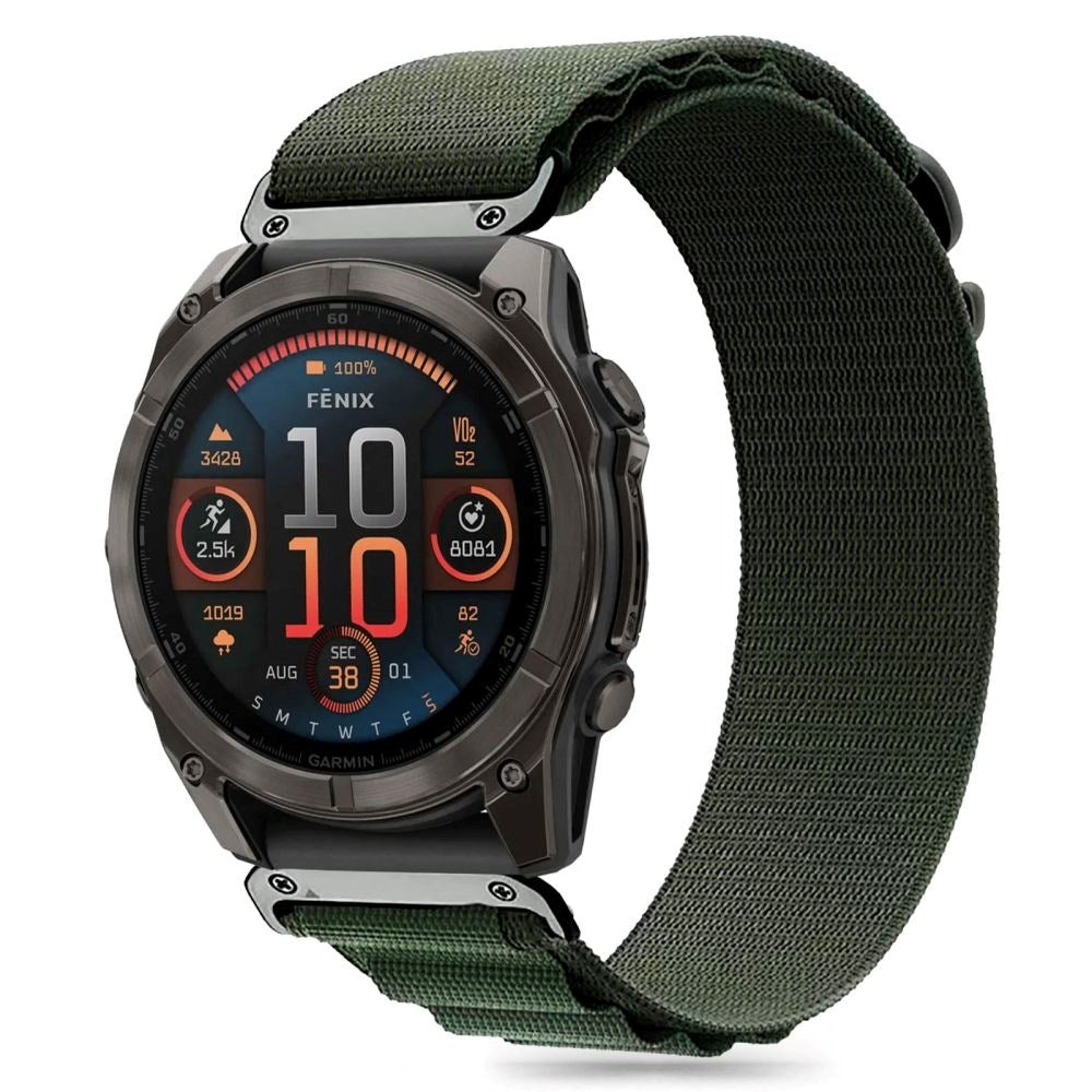 Universal Garmin 26mm QuickFit Tech-Protect Nylon Pro Rem - Grön