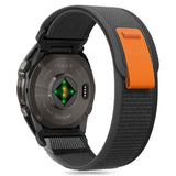 Universal Garmin 26 mm QuickFit Tech-Protect Nylonrem - Svart / Orange