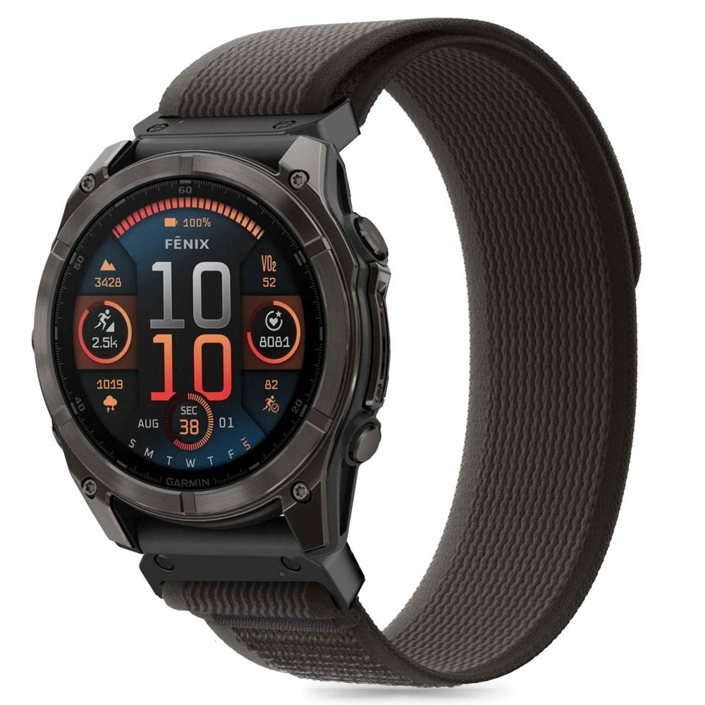 Universal Garmin 26 mm QuickFit Tech-Protect Nylonrem - Svart / Orange