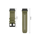 Universal Garmin 22mm QuickFit Tech-Protect Classic Nylon Armband - Grön