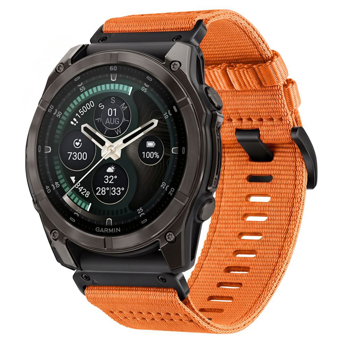 Universal Garmin 26mm QuickFit Tech-Protect Classic Nylon Armband - Orange