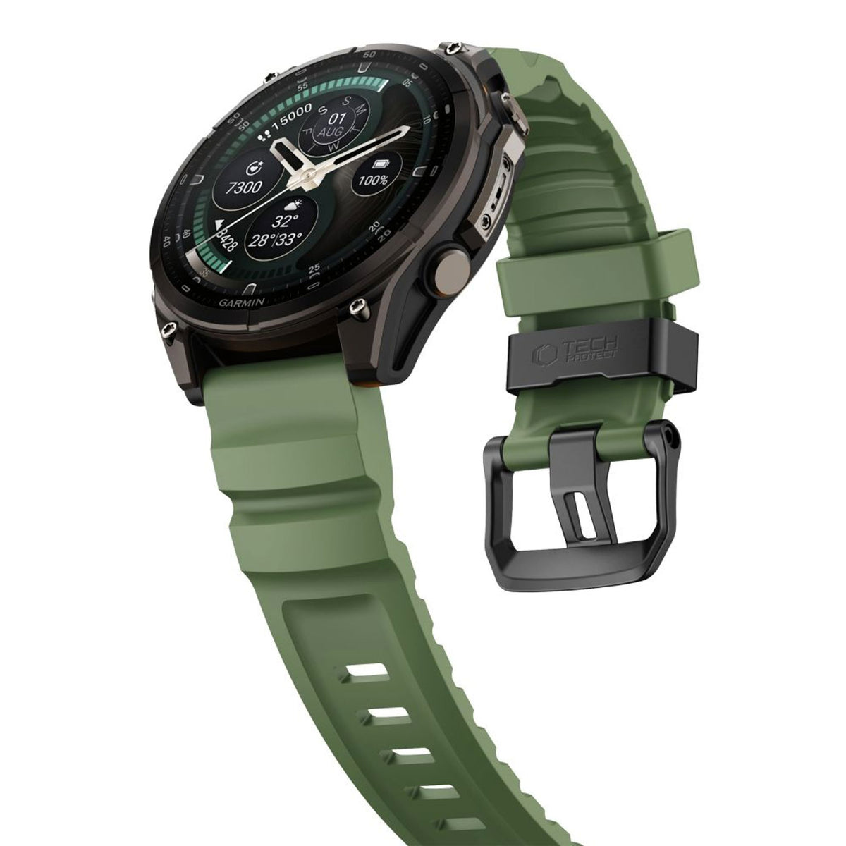 Universal Garmin 26mm QuickFit Tech-Protect Motion Klockarmband - Grön