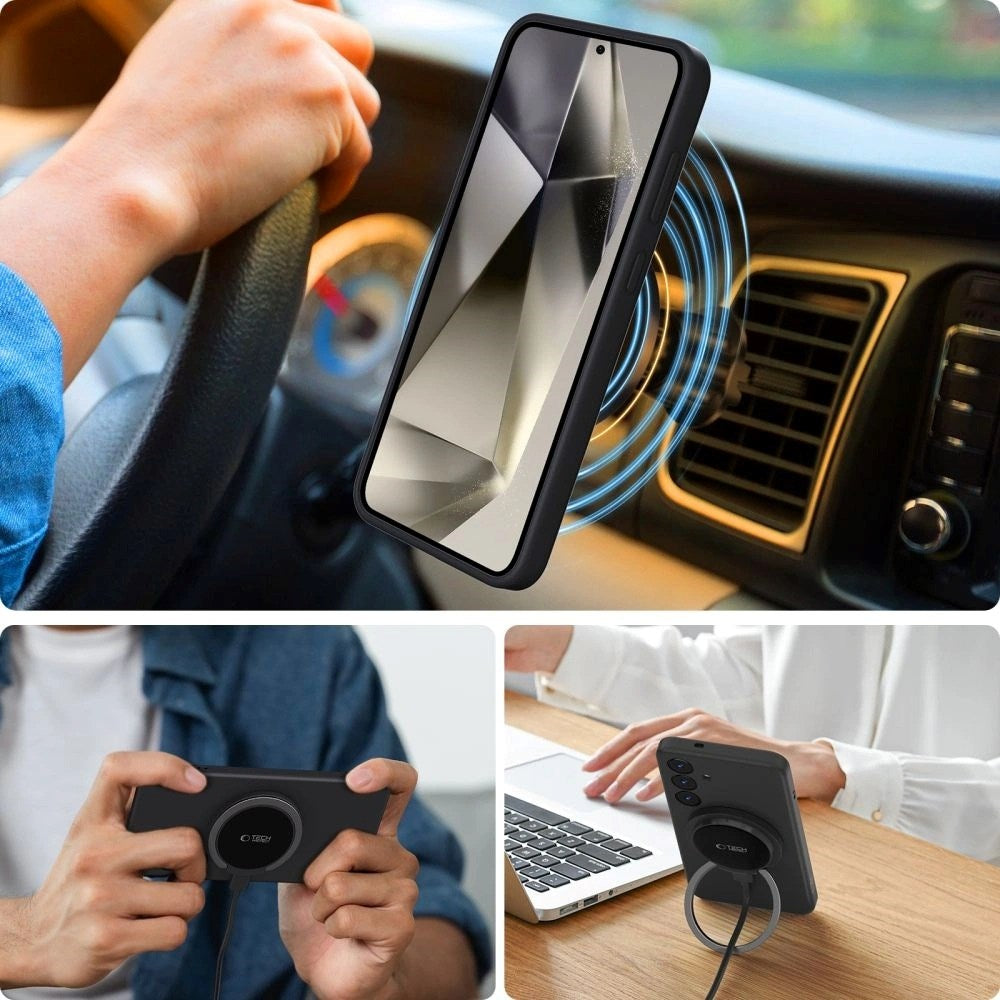 Samsung Galaxy S26+ (Plus) Tech-Protect Silikon Skal - MagSafe Kompatibelt - Svart