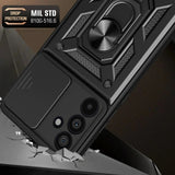 Samsung Galaxy A37 Tech-Protect Camshield Skal med Magnetisk Ring & Stativfunktion - Svart