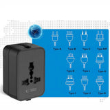 Tech-Protect TA300 Reseadapter - EU / UK / US / AU - Svart