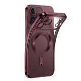 iPhone 18 Pro Max / 17 Pro Max Tech-Protect MagFlex Skal - MagSafe Kompatibel - Burgundy / Transparent