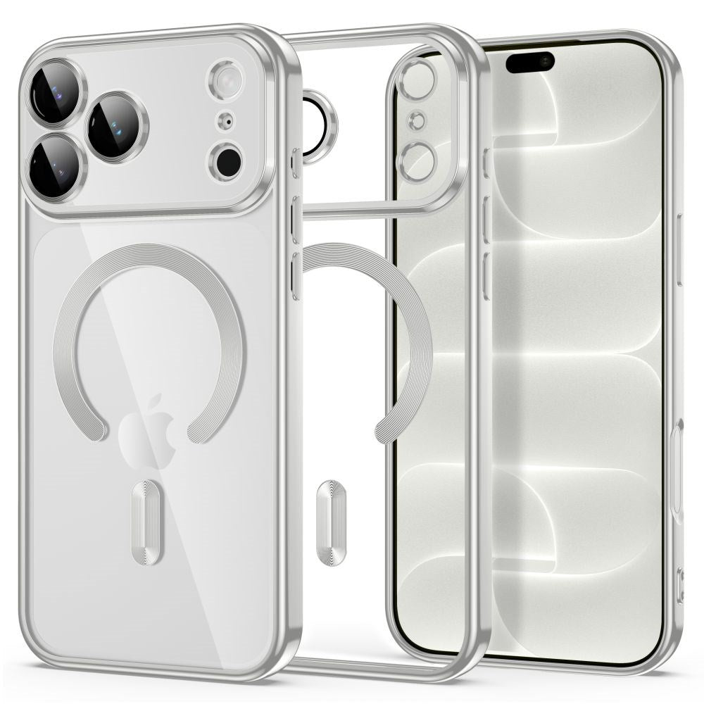 iPhone 18 Pro Max / 17 Pro Max Tech-Protect MagFlex Skal - MagSafe Kompatibel - Silver / Transparent