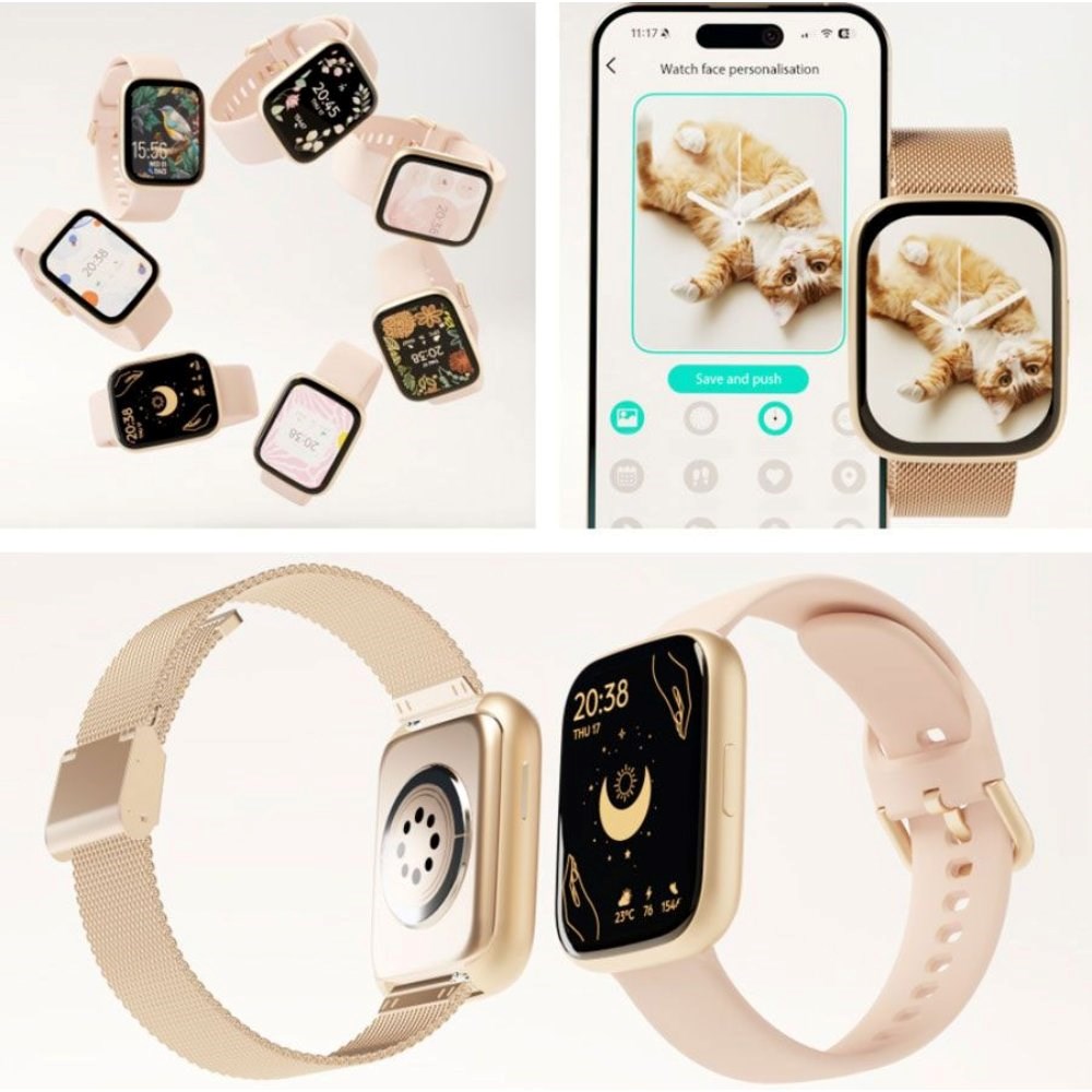 Forever ForeVigo 4 SW-330 Smartklocka med Bluetooth & Hälsospårare - Rose Gold
