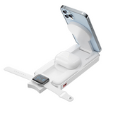 Forever MATB-300 3-i-1 Magnetisk Trådlös PowerBank - 10.000 mAh - MagSafe Kompatibel - Vit