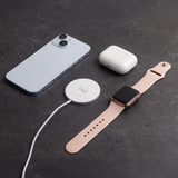 Forever MAWC-400 3-i-1 Magnetisk Trådlös Laddare - 15W - USB-C - MagSafe Kompatibel - Vit