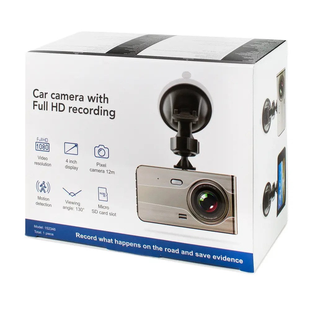 DVR979G Full HD Dashcam för Bil Hurtel med Backkamera - Beige