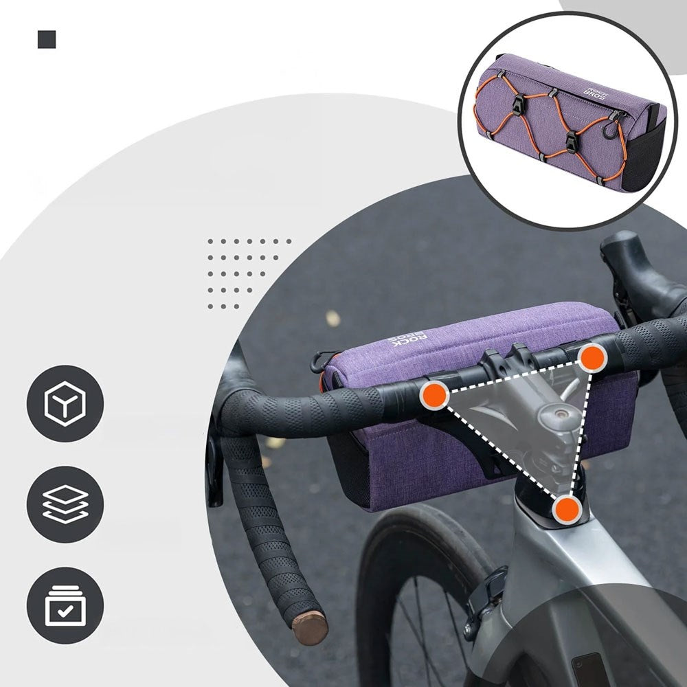Rockbros Cykelväska för Cykelstyre - 2.2L - Lila