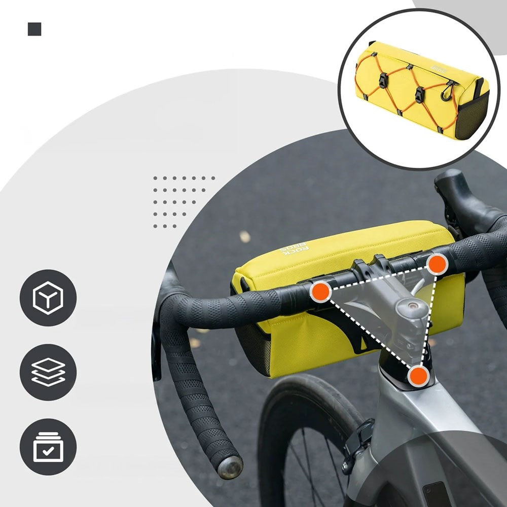 Rockbros Cykelväska för Cykelstyre - 2.2L - Gul