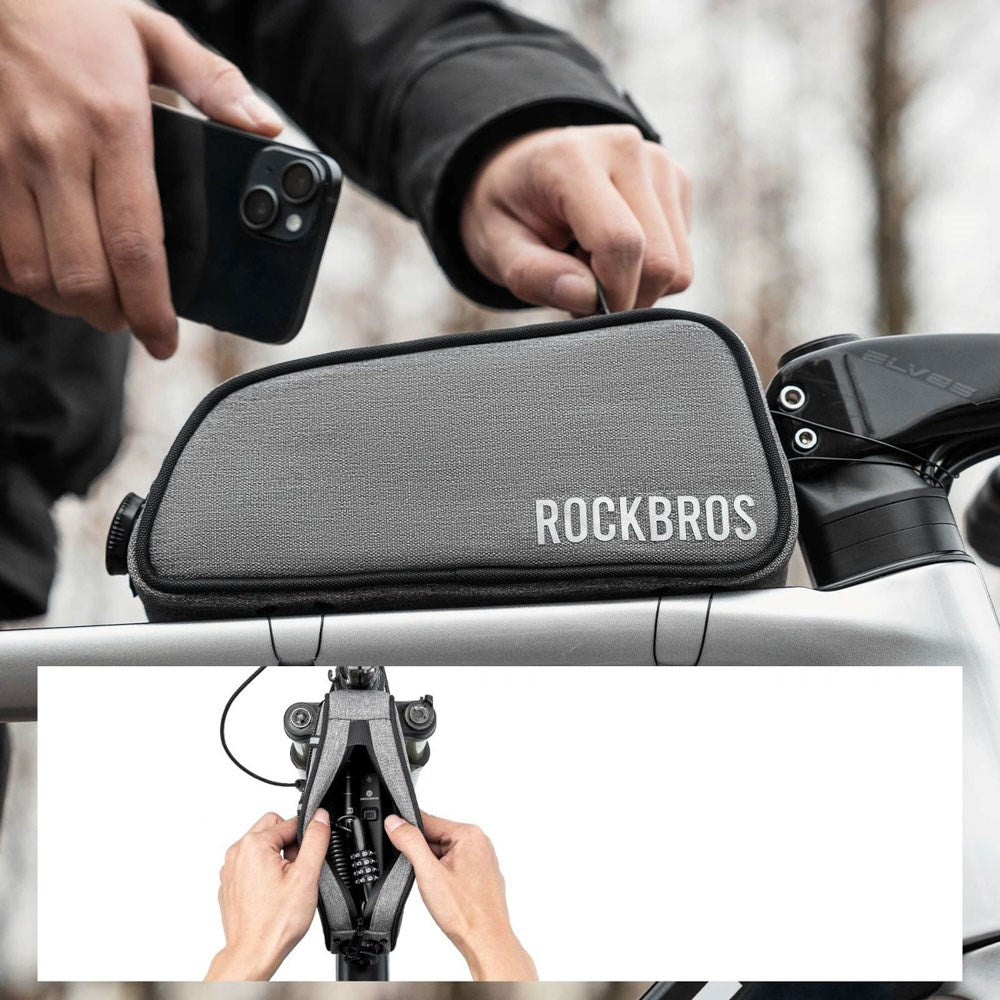 Rockbros Cykelväska för Cykelram - 0.7L - Grå