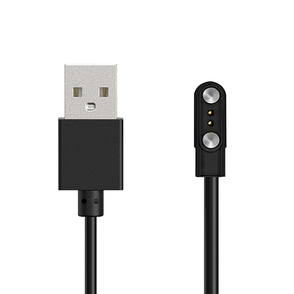 Hurtel Magnetisk Laddare för Smartklocka - 2-Pin / 2.8mm - Svart